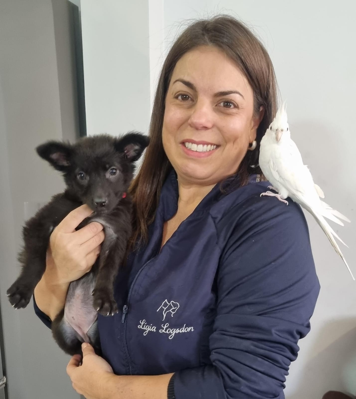 Dra. Lígia Logsdon com animais